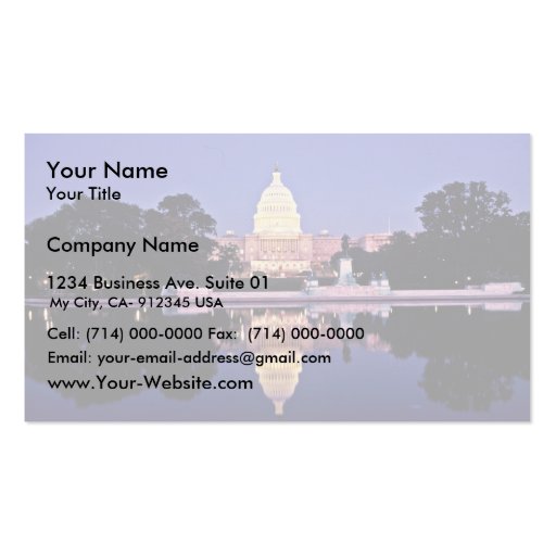 United States Capitol Business Cards