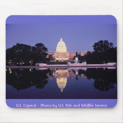 United States Capitol Mouse Pad by moxieann