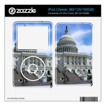 United States Capitol White House Washington DC Decals For iPod