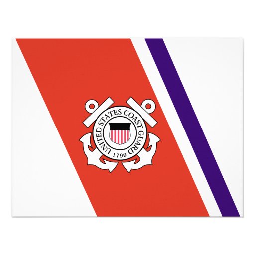 United States Coast Guard Racing Stripe - Left Personalized Invite
