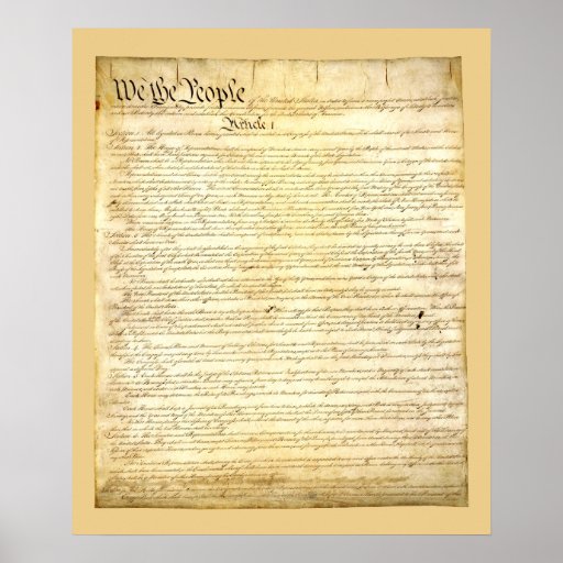 United States Constitution Poster/Print