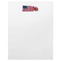 United States & District of Columbia Waving Flag Customized Letterhead
