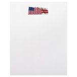 United States &amp; District of Columbia Waving Flag Customized Letterhead