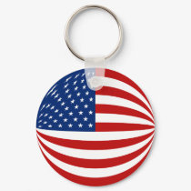 United States Fisheye Flag Keychain