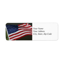United States Flag Address Label labels
