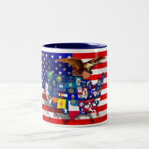 United States Flag Coffee Mugs