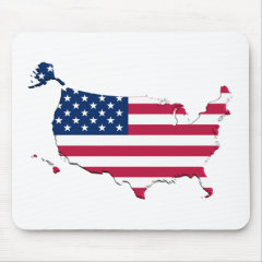 United States Flag-Map Mousepad