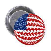 United States Gnarly Flag buttons
