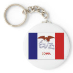 United States Iowa Flag Key Chain