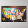 United States License Plate Map Poster