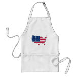 United States Mainland Flag Map Aprons