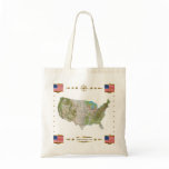 United States Map + Flags Bag