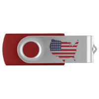 United States Map Swivel USB 3.0 Flash Drive