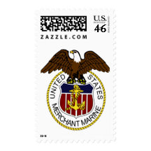 United States Merchant Marine Seal Sailors Postage Stamp