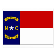 United States North Carolina Flag Postcards