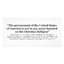 United States Not Founded on Christian Religion Photo Card Template