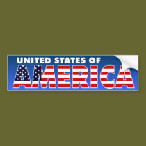 United States of America bumper stickers