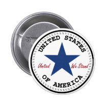 United States of America button buttons