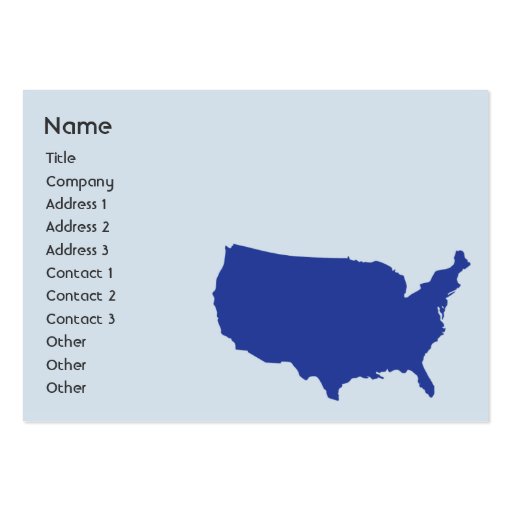 United States of America - Chubby Business Card Templates (front side)