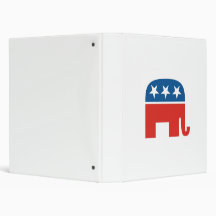 united states of america republican party elephant vinyl binders