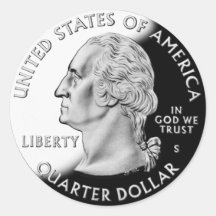 UNITED STATES OF AMERICA ROUND STICKER