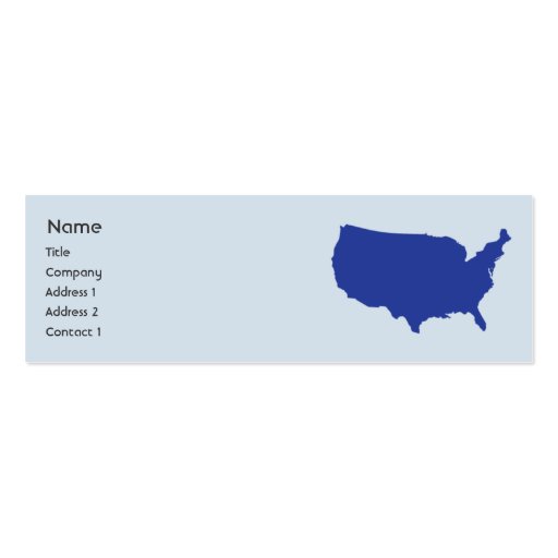 United States Of America - Skinny Business Cards
