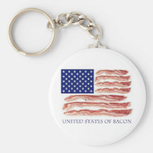 United States of Bacon Key Chain