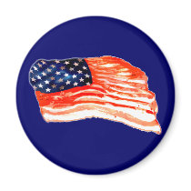 United States of Bacon Fridge Magnet