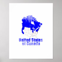 United States of Canada Faded.png Print