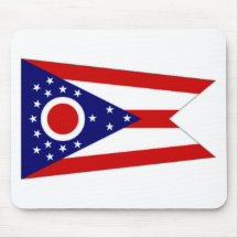 United States Ohio Flag Mouse Pads