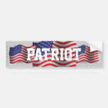 United States Patriot Waving Flag Bumper Sticker