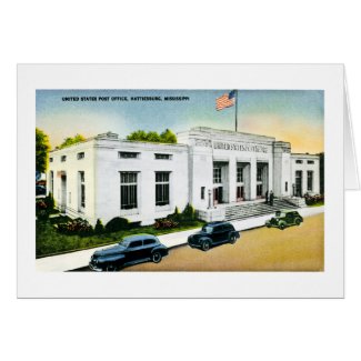United States Post Office, Hattiesburg, Miss. card