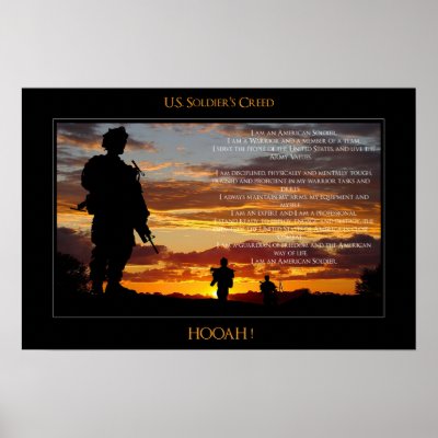 United States Soldiers Creed Print