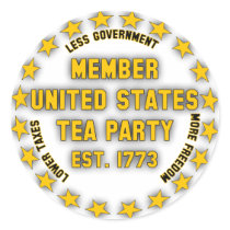 United States Tea Party Round Stickers
