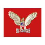 United States US soccer Eagle soccer artwork Postcard