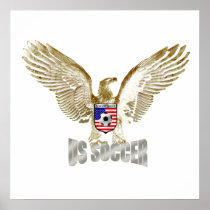 United States US soccer Eagle soccer artwork Poster