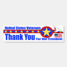 United States Veterans Bumper Sticker