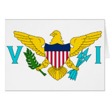 United States Virgin Islands, United States flag Cards