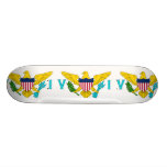 United States Virgin Islands, United States flag Custom Skate Board