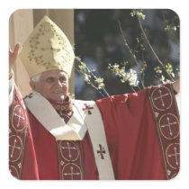 United States, Washington, D.C. Pope Benedict 2 Square Stickers