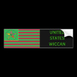 United States Wiccan Flag Bumpersticker bumper stickers