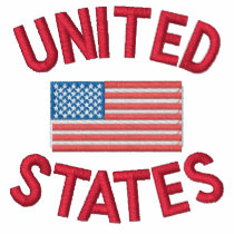 United States with Flag Embroidered Shirt embroidered shirts