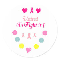 United to Fight Breast Cancer stickers