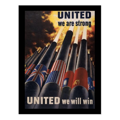 United We Are Strong United We Will Win Postcard Zazzle