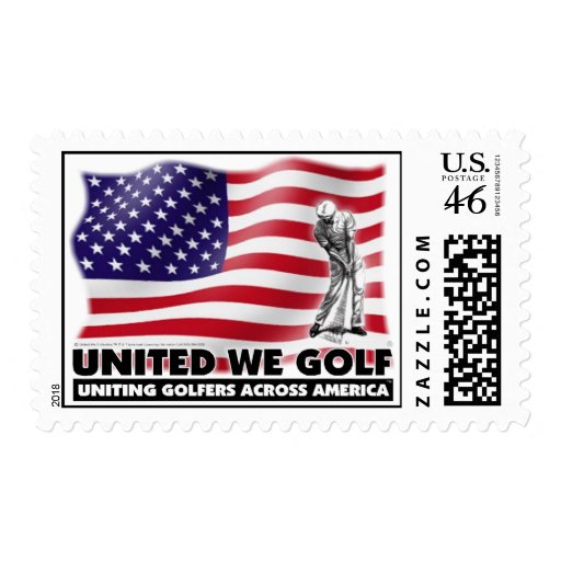 UNITED WE GOLF® Postage Stamp Zazzle