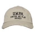 UNITED WE PLAY™ HOCKEY embroidered hats by UnitedWeCollection UNITED WE PLAY™ HOCKEY embroidered hats