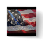 United We Stand Flag with Founding Fathers buttons