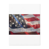 United We Stand Flag with Founding Fathers Post Card