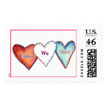 United We Stand Hearts Stamp