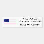 United We Stand One Nation Under God Bumper Sticker